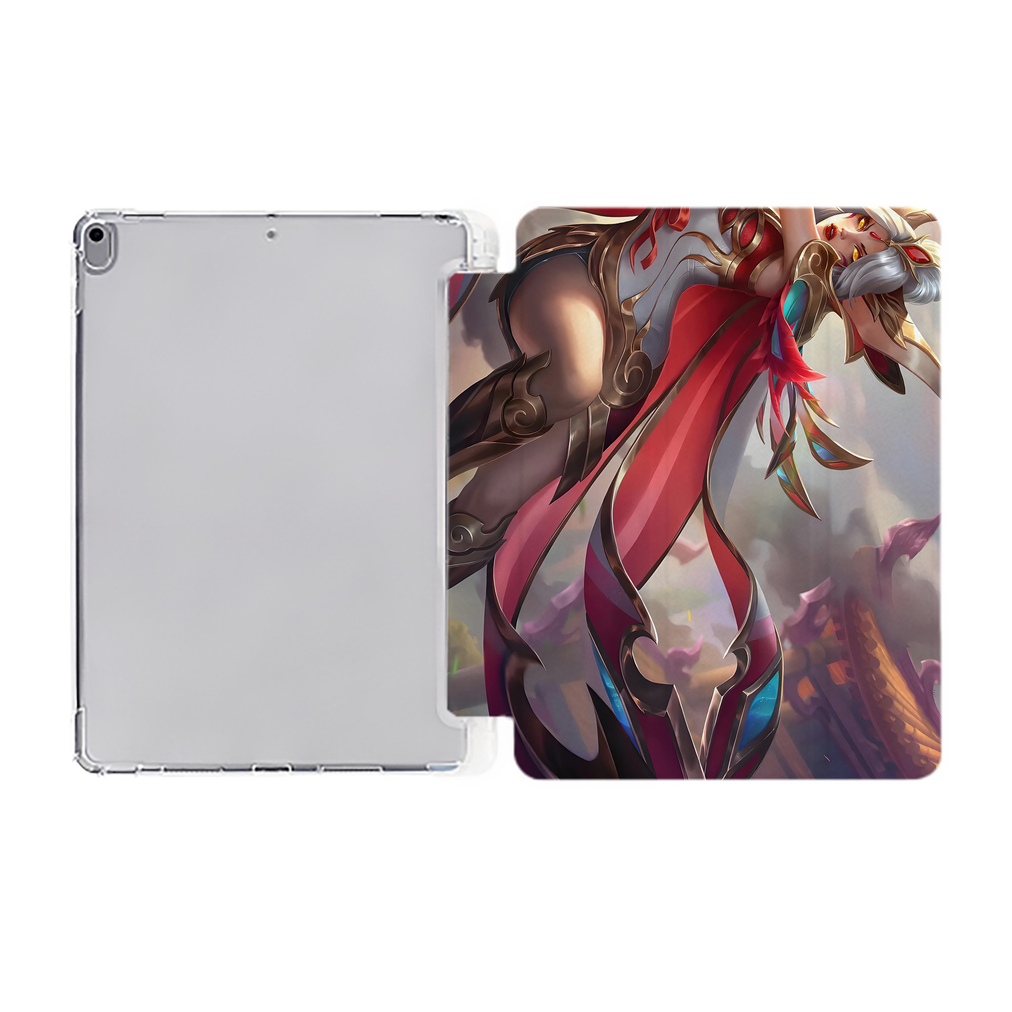 （画像用） リーグ・オブ・レジェンド League of Legends LOL IPad ケース ペン収納付き 三つ折りスタンド PUレザー×シリコン 対応機種9.5/10.5/10.9インチ